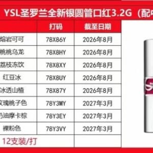 💹65✍️专柜版本
YSL圣罗兰银色圆管口红
色号:03+04+05+06+07+13+14+15