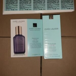💹50✍️专柜版本，100ml
实拍​雅诗兰黛小紫瓶100ml  件96  带中文标
​批号E25