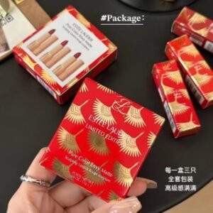 💹36✍️专柜版本，雅诗兰黛百褶小金管口红小样三件套，1.5g×3，色号🔜666-557-699