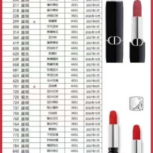 💹33✍️明通版本，
2024版 迪奥蓝金磁吸口红3.5g
正装色号:（共41色）
001润+002润+100丝+100滋+188丝
200丝+217丝+218丝+228丝+299丝
300丝+314丝+360丝+419丝+505丝
520滋+539丝+558丝+581丝+624丝
625丝+707丝+720丝+720滋+724丝
737丝+755丝+760丝+764丝+766滋
772丝+777丝+784丝+840丝+844滋
846丝+849滋+888丝+964丝+999丝
999滋