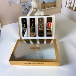 💹65✍️普通版本
帕高百万男士中样香水四件套30ml×4个,带喷头,内含:灵验百万,皇家红1号,经典百万,幸运百万