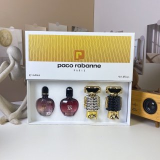 💹65✍️普通版本
帕高机器人女士中样四件套30ml×4个,带喷头,内含:金色机器人女士,黑色机器人女士,精纯XS女士,XS女士