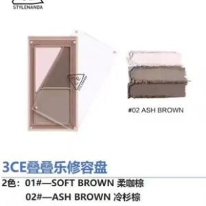 💹35✍️专柜版本
3CE叠叠乐修容盘！色号：01#SOFT BROWN柔咖棕，02#ASH BROWN冷杉棕。