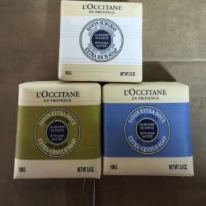 💹22✍️专柜版本
欧舒丹沐浴香皂100g！3个味道：牛奶，薰衣草，马鞭草香皂。