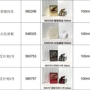 💹60✍️专柜版本
碧梨香水100ml：
金色碧梨同名 582206
白色碧梨548325
黑色碧梨艾什利2号583753
红色碧梨艾什利3号585757