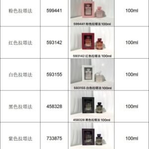 💹70✍️专柜版本
拉塔法香氛香水100ml
593155# 拉塔法白色透明盒100ml
599441# 拉塔法粉色透明盒100ml
593142# 拉塔法红色透明盒100ml
733875# 拉塔法黑色透明盒100ml
458328# 拉塔法黑色透明盒100ml