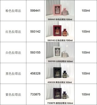 💹70✍️专柜版本
拉塔法香氛香水100ml
593155# 拉塔法白色透明盒100ml
599441# 拉塔法粉色透明盒100ml
593142# 拉塔法红色透明盒100ml
733875# 拉塔法黑色透明盒100ml
458328# 拉塔法黑色透明盒100ml